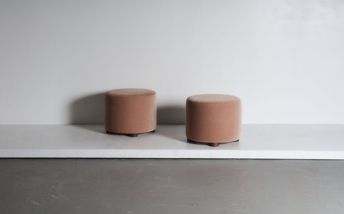 /products/pair-of-low-round-ottomans-footstools-in-pink-mohair