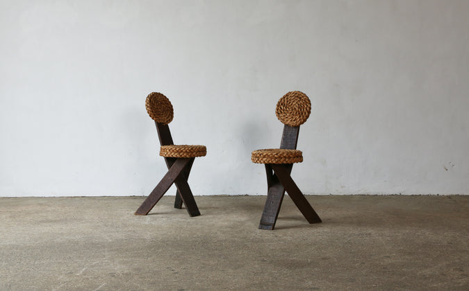 /products/pair-of-audoux-minet-tripod-rope-chairs-france-1950s