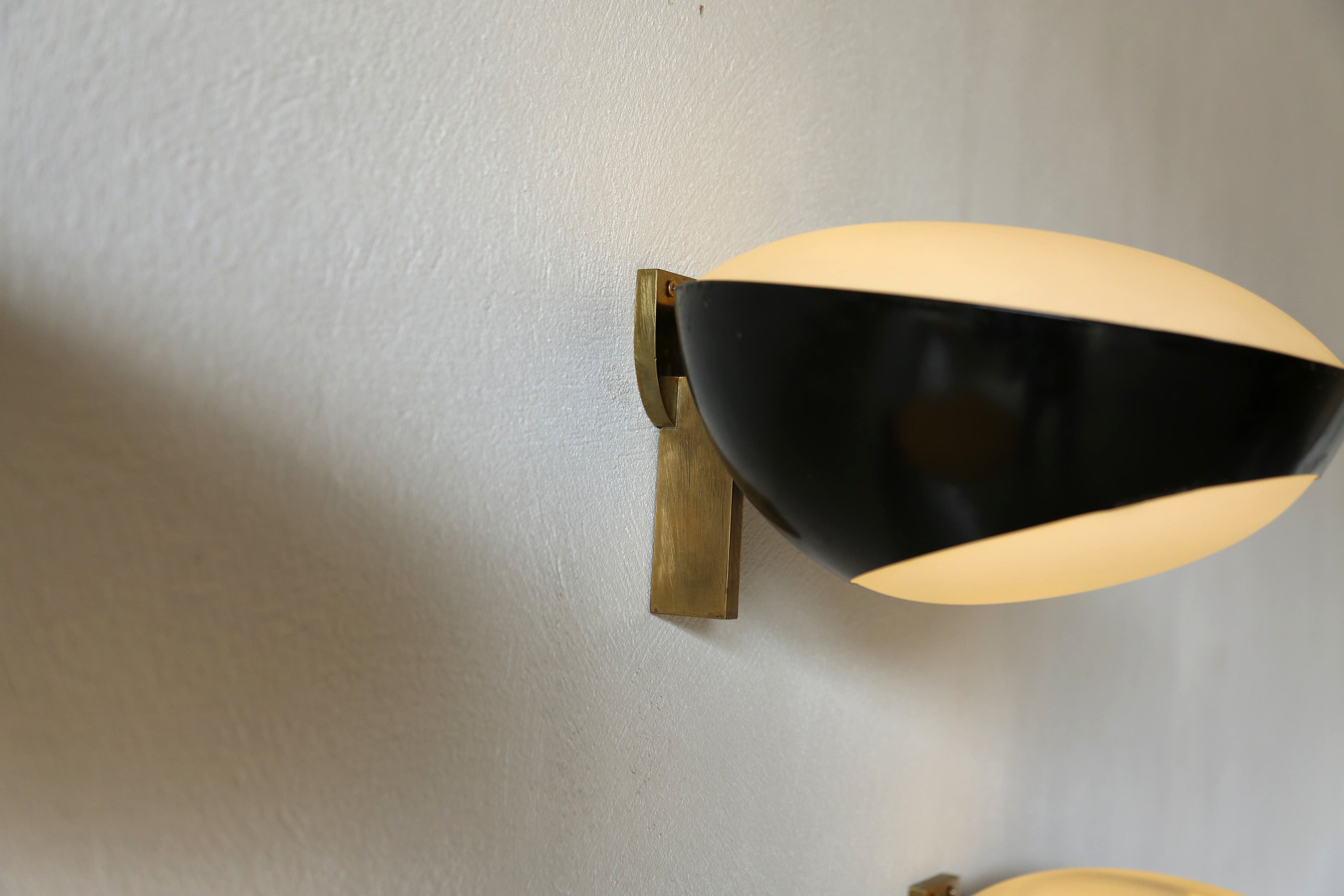 Max Ingrand for Fontana Arte 1963 Wall Lights Sconces Italy