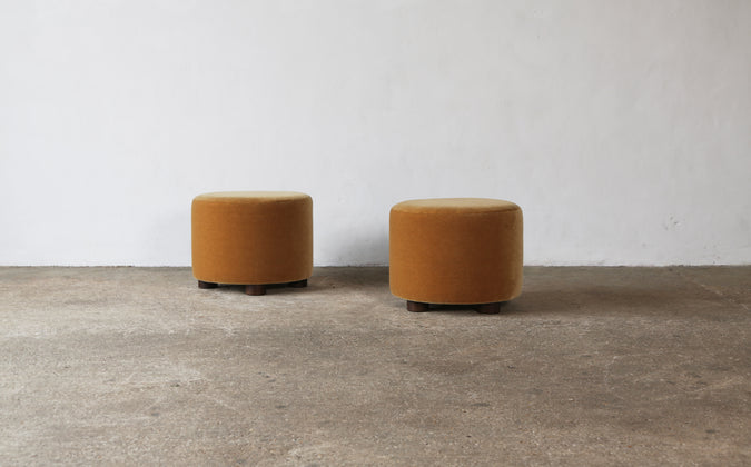 /products/pair-of-low-round-ottomans-footstools-in-pure-gold-mohair