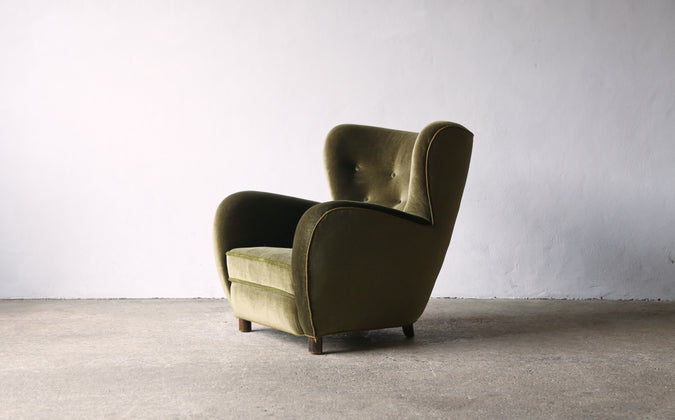 /products/armchair-in-original-sage-velvet-denmark-1950s