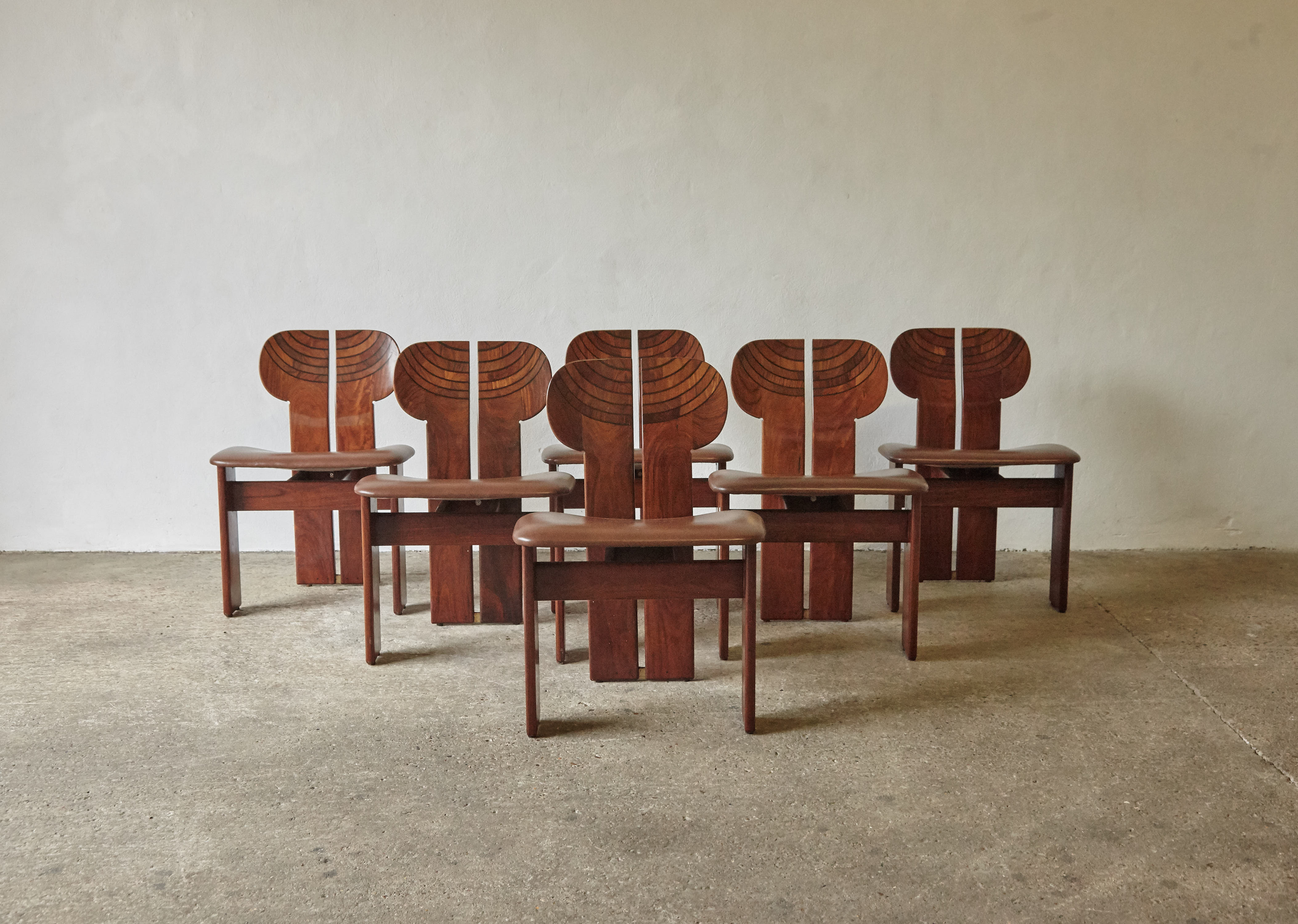 Set of Six Africa Chairs by Afra & Tobia Scarpa, Maxalto