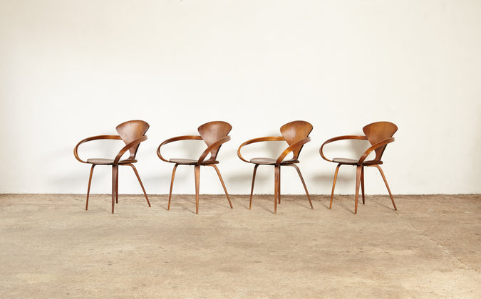 /products/norman-cherner-pretzel-dining-chairs-made-by-plycraft-usa-1960s