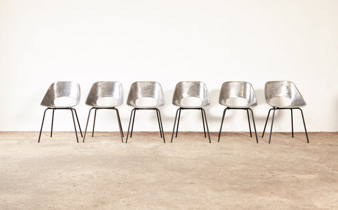 /products/rare-set-of-6-pierre-guariche-tulip-tulipe-cast-aluminum-chairs-1950s-france